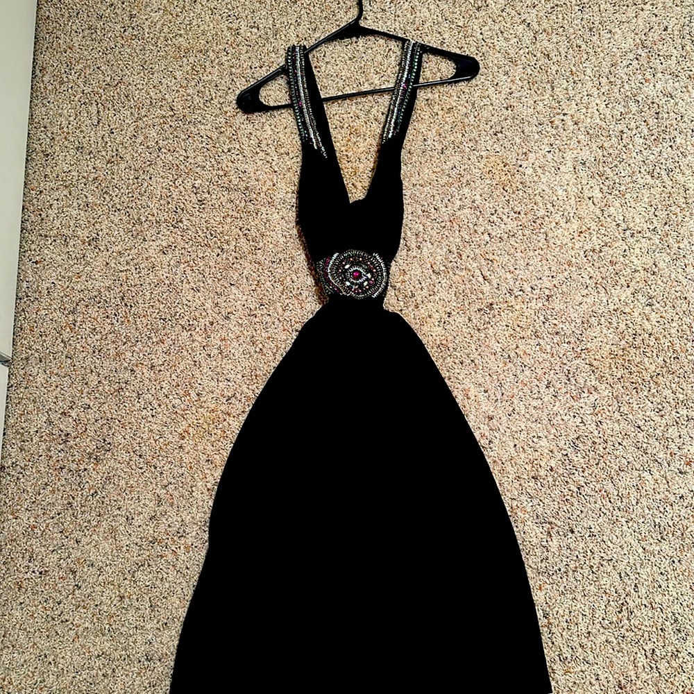 Beautiful beaded open backed dress size 6